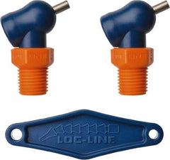 Loc-Line - 1/4" Hose Inside Diam x 1/16" Nozzle Diam, High-Pressure Coolant Hose Nozzle - NPT, for Use with Loc-Line Modular Hose System, 2 Pieces - Best Tool & Supply