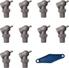 Loc-Line - 1/4" Hose Inside Diam, High-Pressure Coolant Hose Nozzle - NPT, for Use with Loc-Line Modular Hose System, 10 Pieces - Best Tool & Supply