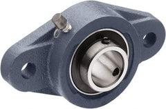 Tritan - 1-1/4" ID, 5.83" OAL x 1.58" OAH 2-Bolt Flange - 2,540 Lb Static Cap, 4,384 Lb Dyn Cap, 4.61" Btw Mnt Hole Ctrs, 0.71" Base-to-Ctr Ht, Cast Iron/Steel - Best Tool & Supply