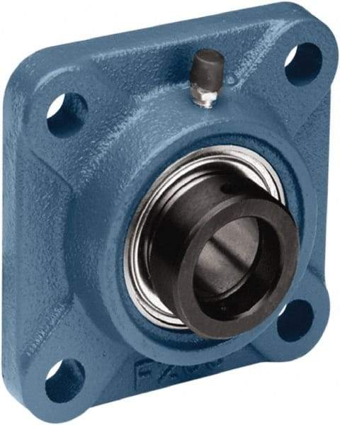 Tritan - 1-7/16" ID, 4.61" OAL x 2.1" OAH 4-Bolt Flange - 3,440 Lb Static Cap, 5,778 Lb Dyn Cap, 3.62" Btw Mnt Hole Ctrs, 0.83" Base-to-Ctr Ht, Cast Iron/Steel - Best Tool & Supply