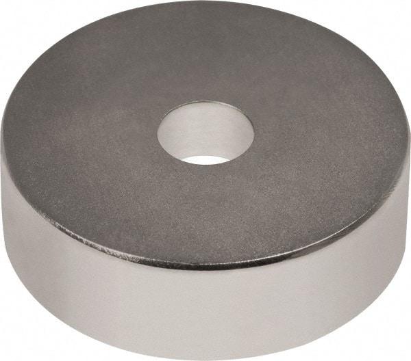 Mag-Mate - 3/4" Long x 3/4" Diam x 1/8" High, 1 Mounting Hole, 12 Poles, Ring Neodymium Rare Earth Holding Magnet - 8.2 Lb Average & 16.3 Lb Max Pull Force, 1/8 Mounting Hole, Through Hole Style, 180°F Max Operating Temp - Best Tool & Supply