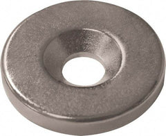 Mag-Mate - 3/4" Long x 3/4" Diam x 1/8" High, 1 Mounting Hole, 12 Poles, Ring Neodymium Rare Earth Holding Magnet - 8 Lb Average & 16 Lb Max Pull Force, M6 Mounting Hole, Countersunk Hole Style, 180°F Max Operating Temp - Best Tool & Supply