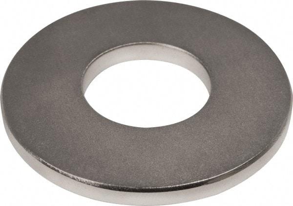 Mag-Mate - 2" Long x 2" Diam x 3/16" High, 1 Mounting Hole, 76 Poles, Ring Neodymium Rare Earth Holding Magnet - 60 Lb Average & 119 Lb Max Pull Force, 7/8 Mounting Hole, Through Hole Style, 180°F Max Operating Temp - Best Tool & Supply