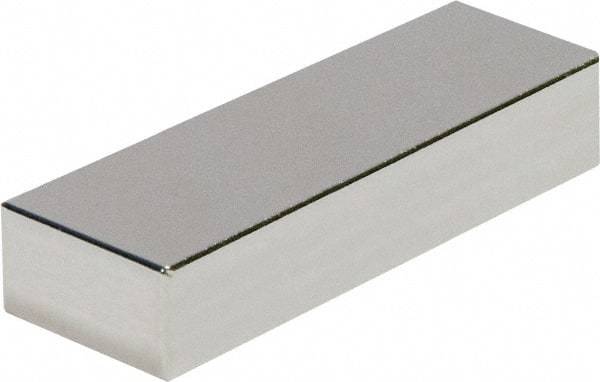 Mag-Mate - 1-1/2" Long x 1-1/2" Wide x 3/16" High, 35 Poles, Rectangular Neodymium Rare Earth Holding Magnet - 31.5 Lb Average & 62.1 Lb Max Pull Force, 180°F Max Operating Temp - Best Tool & Supply