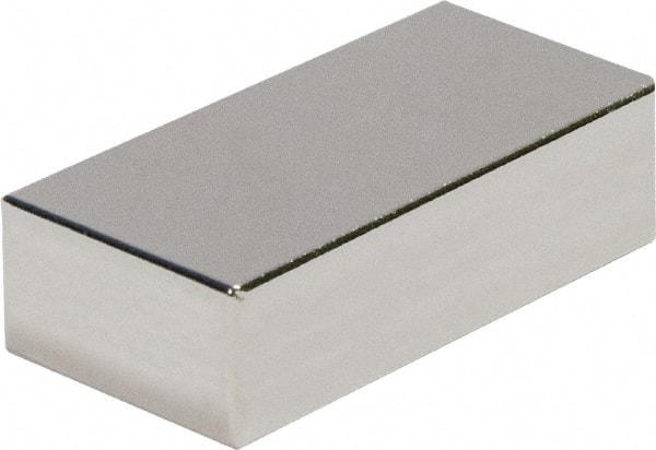 Mag-Mate - 1" Long x 1/2" Wide x 1/8" High, 11 Poles, Rectangular Neodymium Rare Earth Holding Magnet - 8.6 Lb Average & 17.1 Lb Max Pull Force, 180°F Max Operating Temp - Best Tool & Supply