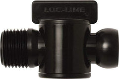 Loc-Line - 10 Piece, 1/2" ID Coolant Hose Male NPT Valve - Male to Female Connection, Acetal Copolymer Body, NPT, Use with Loc-Line Modular Hose Systems - Best Tool & Supply