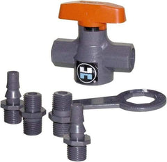 Hayward - 1/4" Pipe, 150 psi WOG Rating, PVC Stop Valve - T-Handle, FNPT x FNPT End Connections - Best Tool & Supply