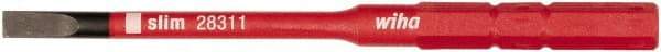 Wiha - 3mm Blade, 15/64" Drive Slotted Screwdriver Bit - 2-61/64" OAL - Best Tool & Supply