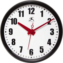 Infinity Insttruments - 13-1/2 Inch Diameter, White Face, Dial Wall Clock - Analog Display, Black Case, Runs on AA Battery - Best Tool & Supply