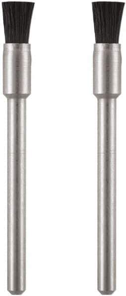 Dremel - 1/8" Brush Diam, Flat Faced, End Brush - 1/8" Diam Steel Shank, 15,000 Max RPM - Best Tool & Supply