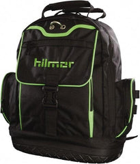 Hilmor - 19 Pocket Black Synthetic Backpack Tool Bag - 6" Wide x 14" Deep x 16" High - Best Tool & Supply