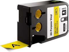 Dymo - 1" Wide x 276" Long, Black on Yellow Vinyl Cartridge - For DYMO XTL Printers 1868813, 1868814, 1868815 - Best Tool & Supply