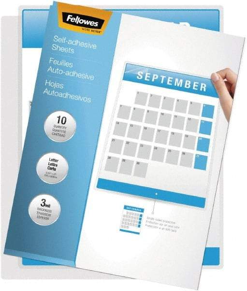 FELLOWES - 50 Self-Laminating Sheets - 3 mil Thick x 9-1/4" Wide x 1' Long - Best Tool & Supply