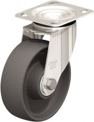 Swivel Top Plate Caster: Nylon, 6″ Wheel Dia, 2″ Wheel Width, 660 lb Capacity, 7-1/2″ OAH Nylon, 660 Lb Capacity, Ball Bearing, 4 x 4-1/2″ Plate