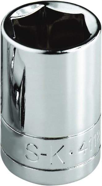 SK - 1-1/16", 1/2" Drive, Standard Hand Socket - 6 Points, Steel, Chrome Finish - Best Tool & Supply