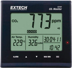 Extech - 23 to 122°F, 0 to 99.9% Humidity Range, Air Quality Monitor - Best Tool & Supply