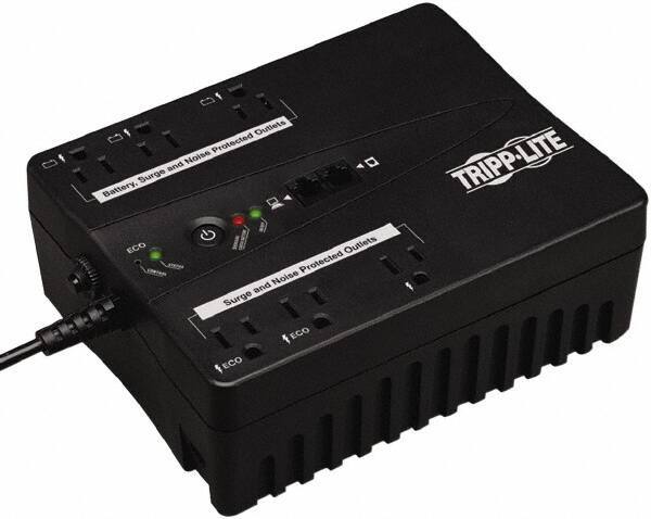 Tripp-Lite - 15 Amp, 350 VA, Flat Pack Mount Standby Backup Uninterruptible Power Supply - Backup 3.1 min with Full Load & 12 min with Half Load, 120 VAC Input & Output, 180 Watt Output, 1 Phases, 6 Outlets - Best Tool & Supply