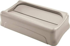 Rubbermaid - Rectangle Lid for Use with Rectangular Trash Cans - Beige, For Slim Jim Trash Cans - Best Tool & Supply