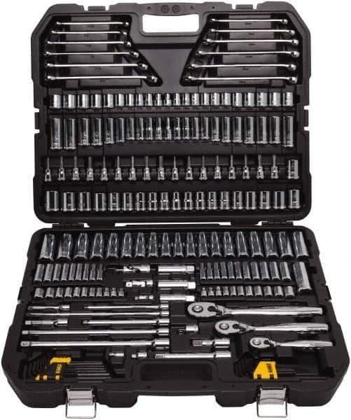 DeWALT - 204 Piece 1/4, 3/8 & 1/2" Drive Mechanic's Tool Set - Comes in Plastic Case - Best Tool & Supply