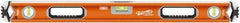 SAVAGE by SWANSON - 32" Long 3 Vial Box Beam Level - Aluminum, Orange - Best Tool & Supply