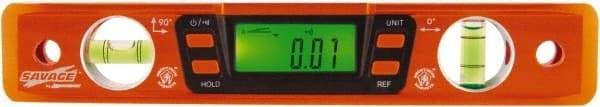 SAVAGE by SWANSON - Magnetic 9" Long 2 Vial Torpedo Level - Aluminum, Orange - Best Tool & Supply