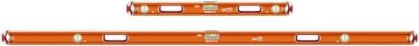 SAVAGE by SWANSON - Magnetic 32" & 78" Long 3 Vial Box Beam Level - Aluminum, Orange - Best Tool & Supply