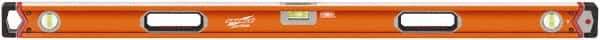 SAVAGE by SWANSON - 48" Long 3 Vial Box Beam Level - Aluminum, Orange - Best Tool & Supply