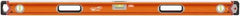 SAVAGE by SWANSON - 48" Long 3 Vial Box Beam Level - Aluminum, Orange - Best Tool & Supply