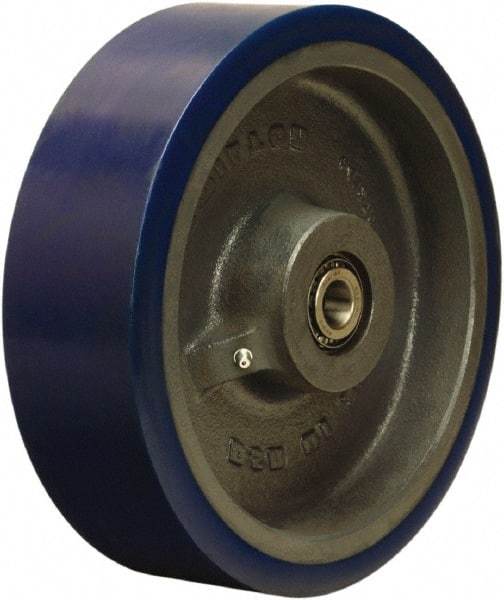 Hamilton - 10 Inch Diameter x 3 Inch Wide, Polyurethane on Cast Iron Caster Wheel - 3,240 Lb. Capacity, 3-1/2 Inch Hub Length, 3/4 Inch Axle Diameter, Sealed Precision Ball Bearing - Best Tool & Supply