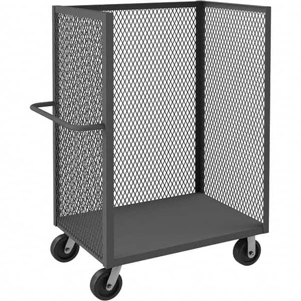 Durham - 2,000 Lb Capacity 1-Shelf 3-Sided Mesh Truck - Best Tool & Supply