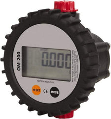 PRO-LUBE - 1/2" FNPT Port Oval Gear Flowmeter with Local Display - 1000 Max psi, 0.3 to 8 GPM, Aluminum - Best Tool & Supply