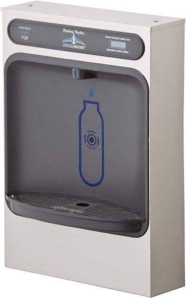 Halsey Taylor - 8 GPH Cooling Capacity Surface Mount Water Cooler & Fountain - Bottle Filling, 20 to 105 psi, 0.20 hp, Stainless Steel - Best Tool & Supply