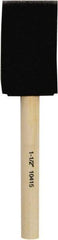 Premier Paint Roller - 1-1/2" Flat Foam Foam Paint Brush - 2-1/2" Bristle Length, 4" Wood Dowel Handle - Best Tool & Supply