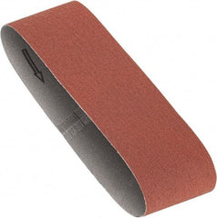 Porter-Cable - 3" Wide x 18" OAL, 80 Grit, Aluminum Oxide Abrasive Belt - Aluminum Oxide, Medium, Coated, X Weighted Cloth Backing, Dry - Best Tool & Supply