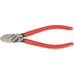 Wiha - 6-3/10" OAL, 18 AWG Capacity, Flush Flush Cutter - Vinyl Handle - Best Tool & Supply