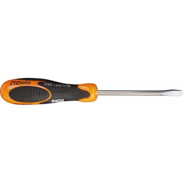 Beta - 6.5mm Blade Width, 10" OAL, Standard Slotted Screwdriver - Best Tool & Supply