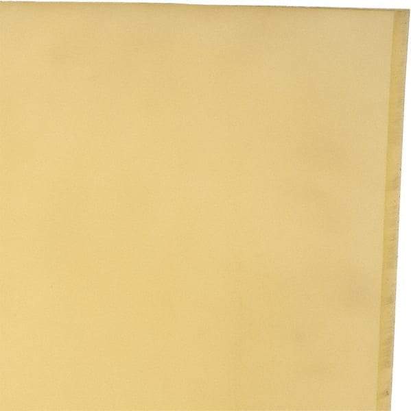 Made in USA - 1/2" Thick x 12" Wide x 1' Long, Polyurethane Sheet - Natural, 80A Hardness, ±0.025 Tolerance - Best Tool & Supply