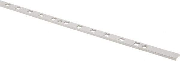 Sugatsune - 99 Lb Capacity, Anodized Satin Aluminum, Single Slot Shelf Surface Mount Bracket - 1/4" Long, 102-3/8" High, 1/2" Wide - Best Tool & Supply