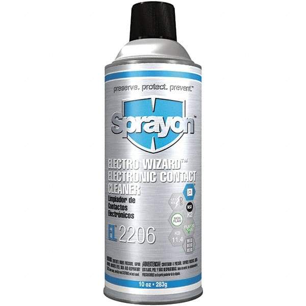 Sprayon - 10 Ounce Aerosol Electrical Grade Cleaner/Degreaser - 12,500 Volt Dielectric Strength, Flammable, Plastic Safe - Best Tool & Supply