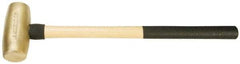 American Hammer - 10 Lb Head 2" Face Brass Head Hammer - 26" OAL, Wood Handle - Best Tool & Supply