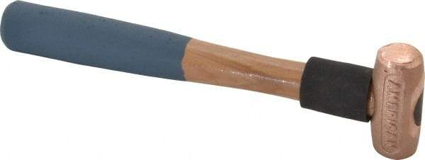 American Hammer - 1/2 Lb Head 1" Face Bronze Nonmarring Hammer - 10" OAL, Wood Handle - Best Tool & Supply