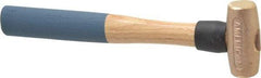 American Hammer - 1-1/2 Lb Head 1-3/8" Face Bronze Nonmarring Hammer - 12" OAL, Wood Handle - Best Tool & Supply