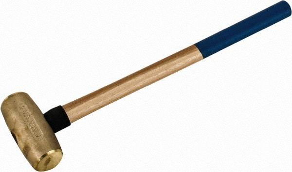 American Hammer - 10 Lb Head 2" Face Bronze Nonmarring Hammer - 26" OAL, Wood Handle - Best Tool & Supply