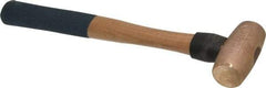 American Hammer - 2 Lb Head 1-3/8" Face Bronze Nonmarring Hammer - 13" OAL, Wood Handle - Best Tool & Supply