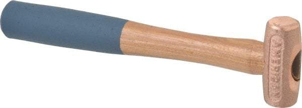 American Hammer - 1/2 Lb Nonsparking Copper Head Hammer - 10" OAL, 2" Head Length, 1" Face Diam, 10" Hickory Handle - Best Tool & Supply