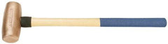 American Hammer - 10 Lb Nonsparking Copper Head Hammer - 26" OAL, 6-1/2" Head Length, 2" Face Diam, 26" Hickory Handle - Best Tool & Supply