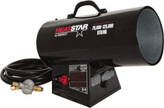 Heatstar - 75,000 to 125,000 BTU Rating, Propane Forced Air Heater - 3,000 Sq Ft Max Heating Area, 40 Lb Capacity, Fuel with Propane - Best Tool & Supply