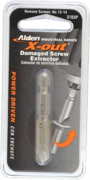 Alden - Screw Extractor - #3 Extractor for #12 to #14 Screw, 2" OAL - Best Tool & Supply