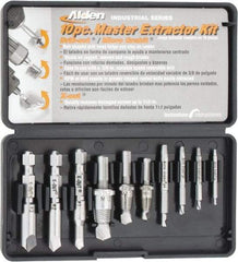 Alden - 10 Piece Screw Extractor/Drill Set - #4 to 1/2 Size Range - Best Tool & Supply