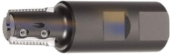 Kennametal - 0.55" Cut Diam, 1.1" Max Depth of Cut, 1" Shank Diam, Internal/External Indexable Thread Mill - Insert Style TM25..T, 2 Inserts, Toolholder Style TMT, 3-1/2" OAL - Best Tool & Supply